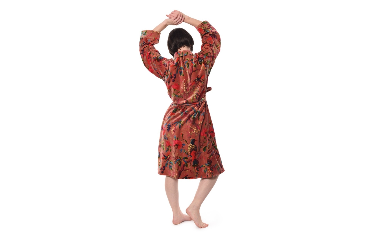 FC Paradise Velvet Robe Terracotta