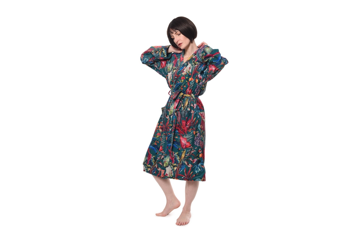 FC Tropical Velvet Robe Green