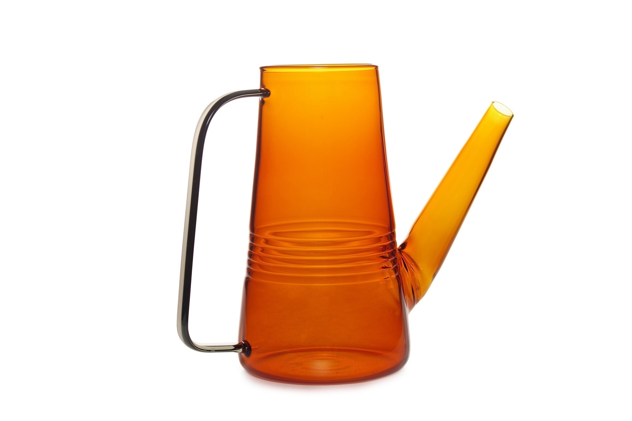 Amalfi Glass Watering Can (Amber & Grey)