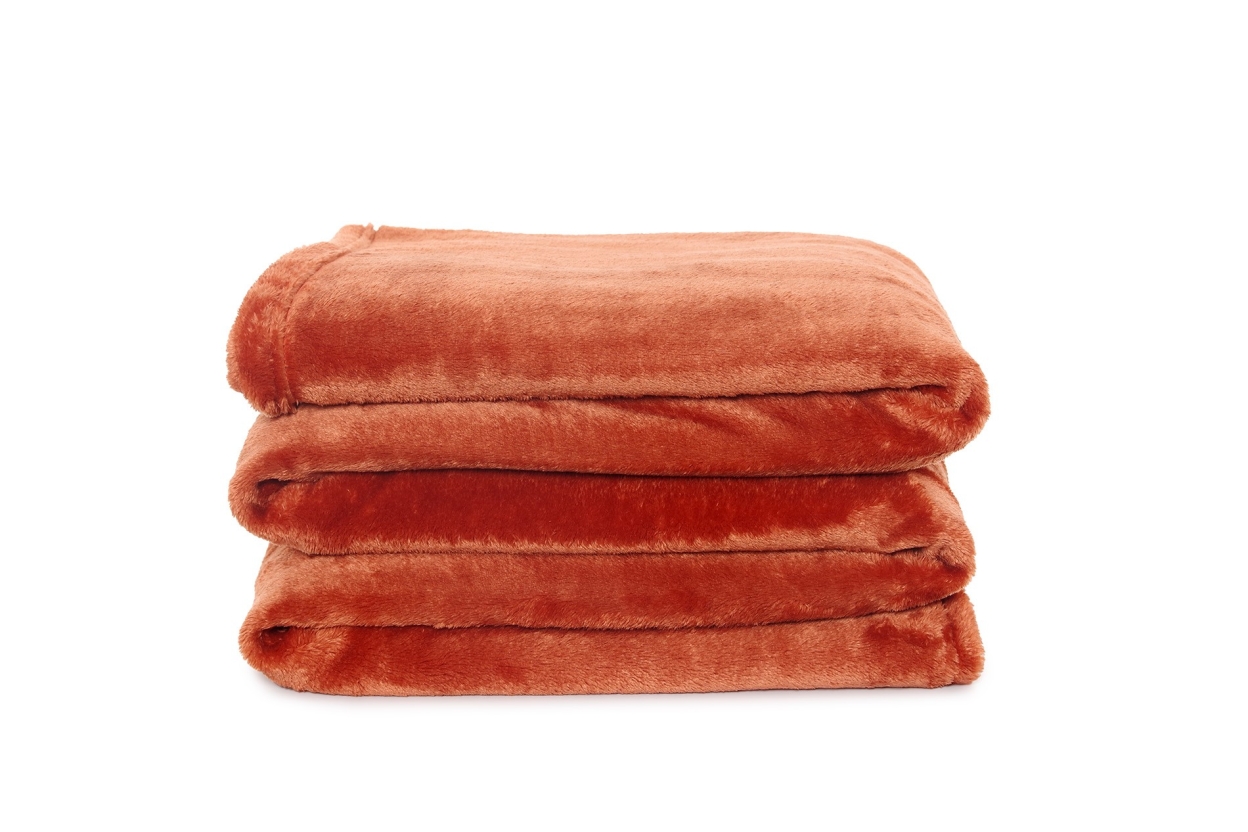 Deep Fleece Bedspread (Terracotta)