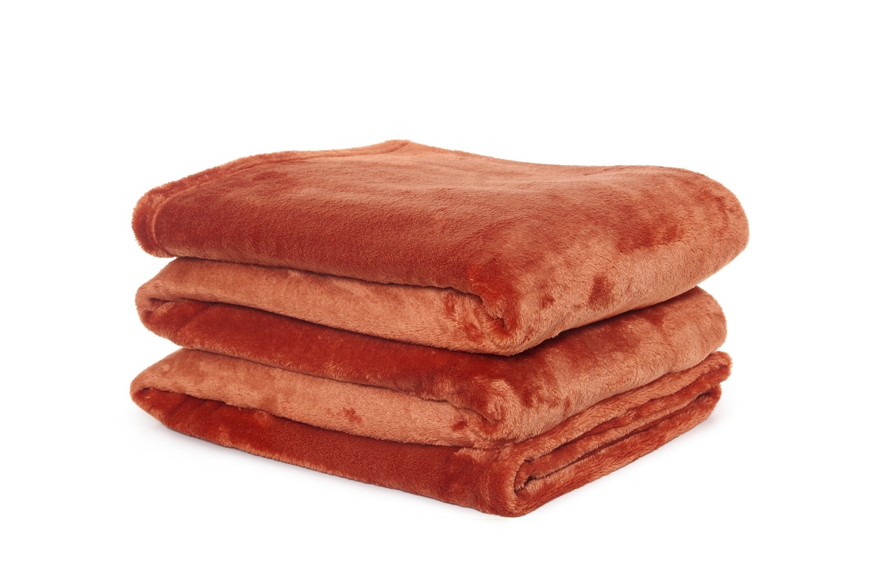 Deep Fleece Bedspread (Terracotta)