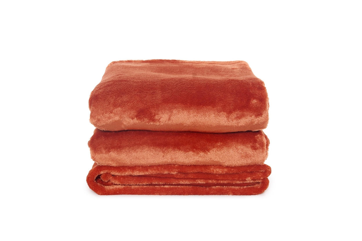 Deep Fleece Bedspread (Terracotta)