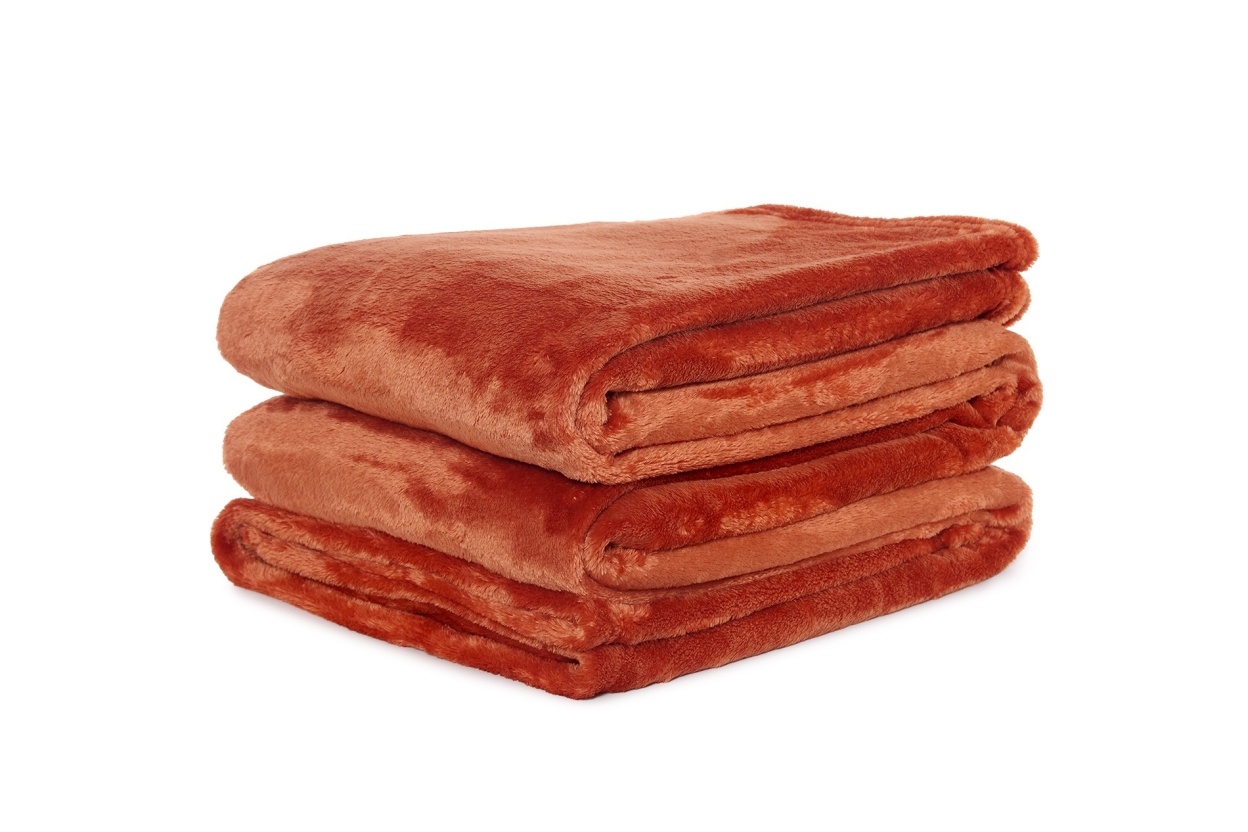 Deep Fleece Bedspread (Terracotta)