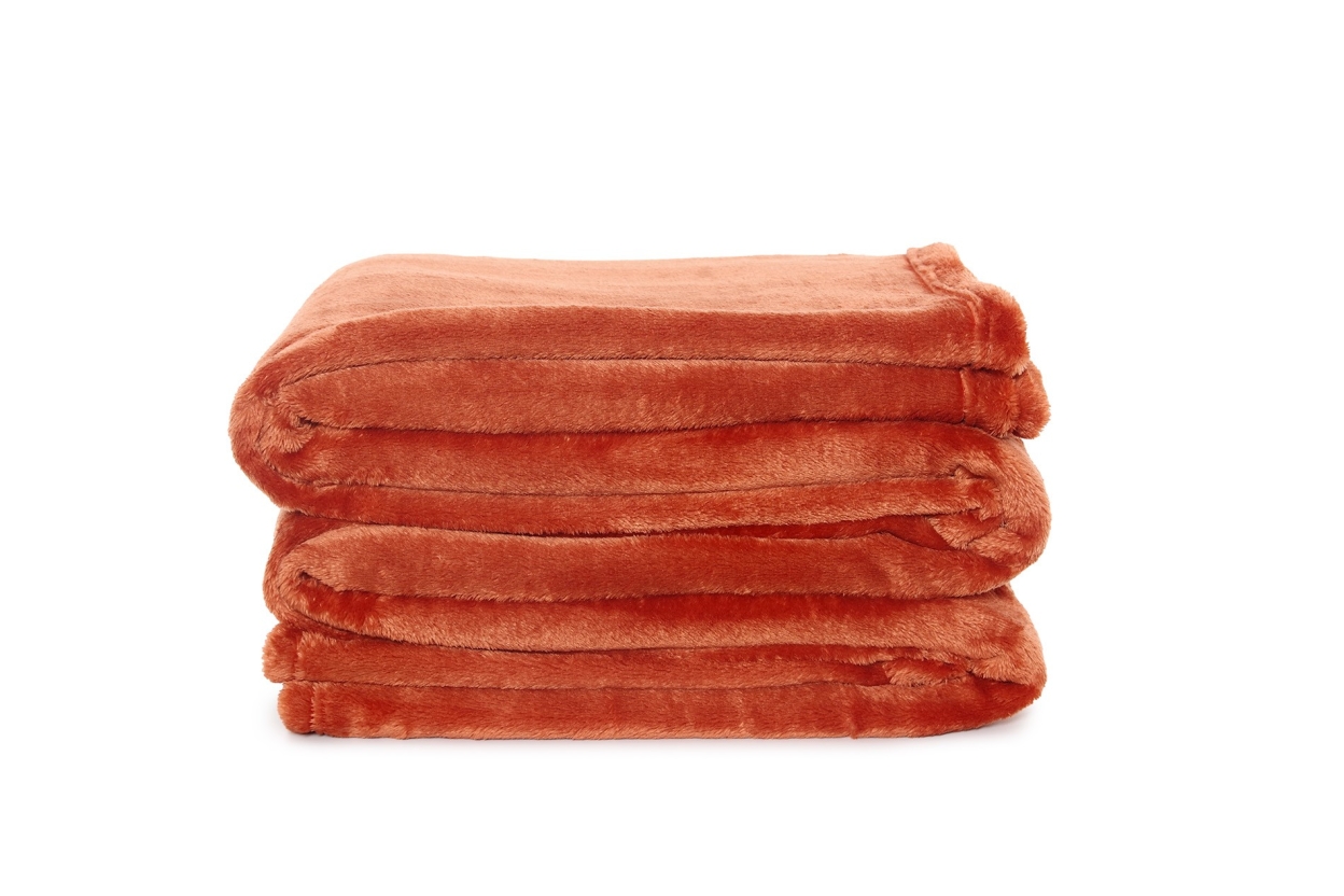 Deep Fleece Bedspread (Terracotta)