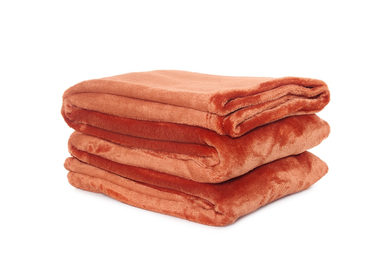 Deep Fleece Bedspread (Terracotta)