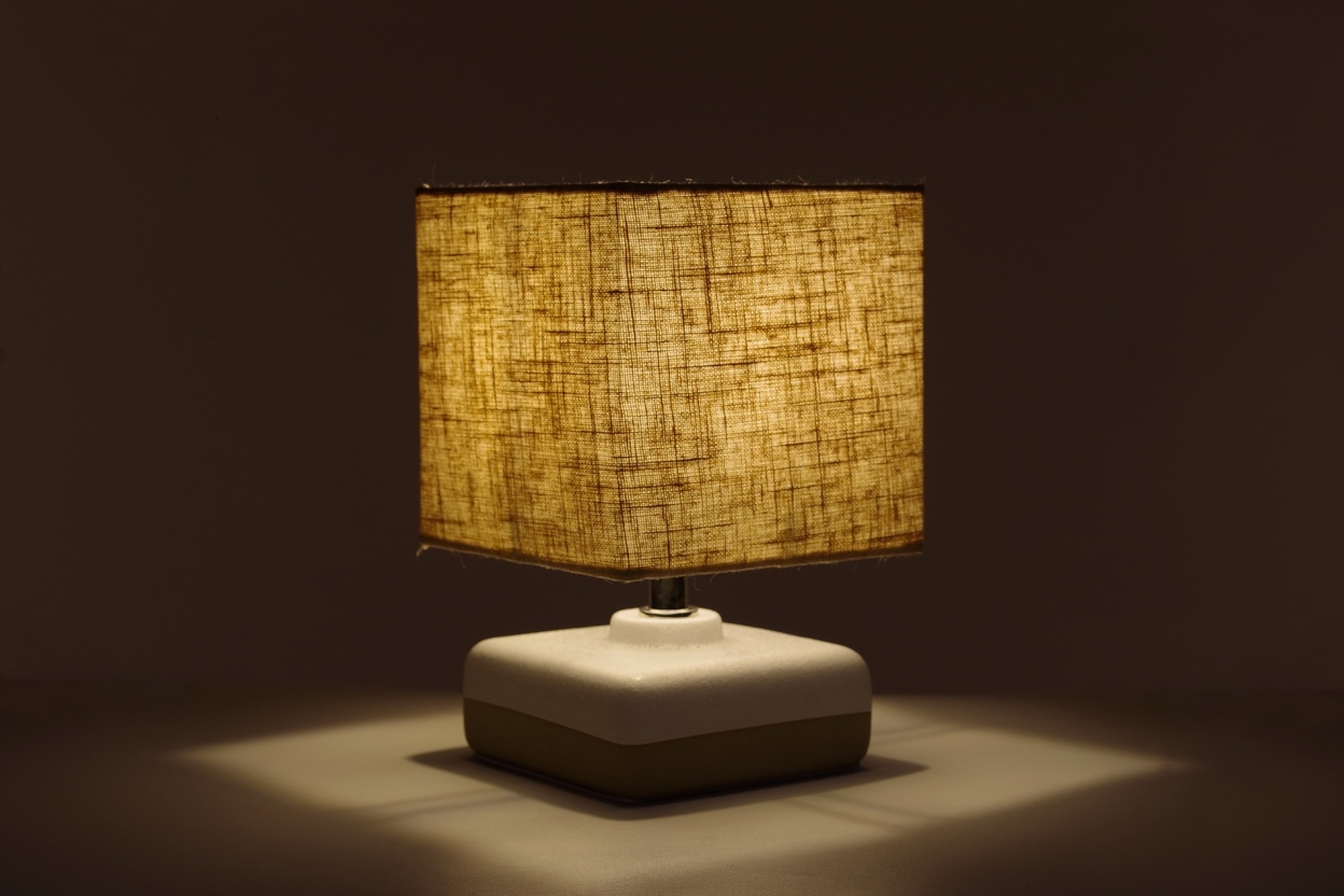 Aether Porcelain & Cotton Lamp