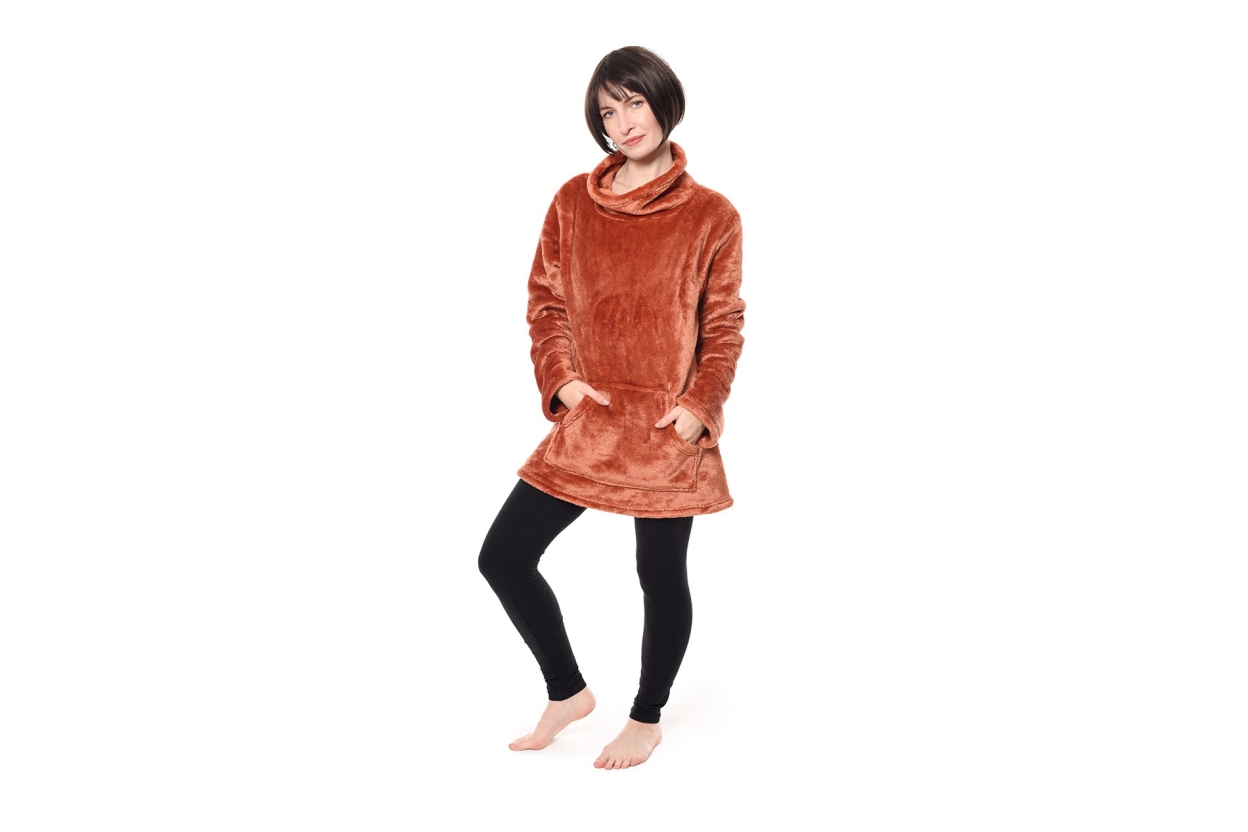 Deep Fleece Lounge Top (Terracotta)