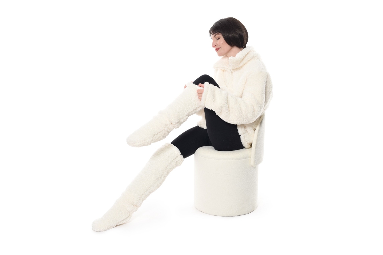 Faux Sheepskin Long Socks