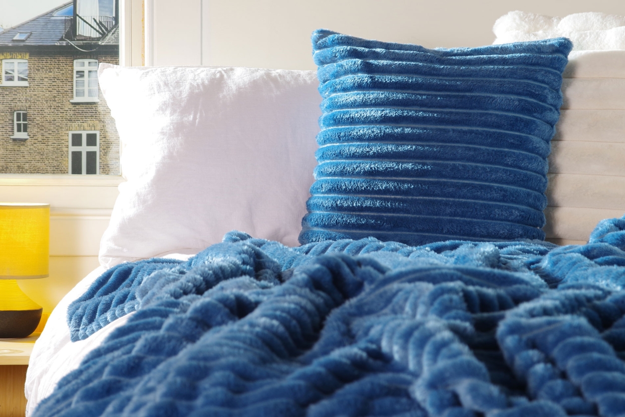 FC Chunky Cord Cushion Blue