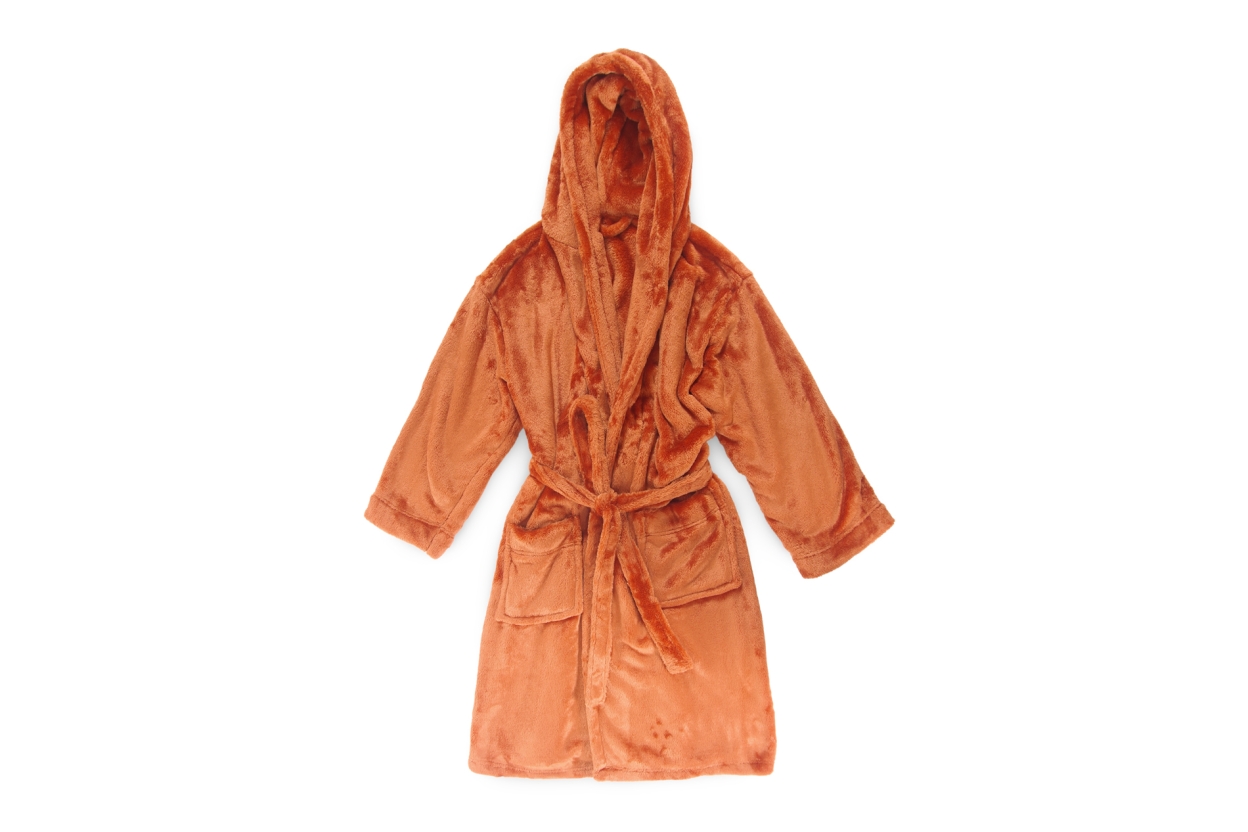 FC Deep Fleece Bathrobe Terracotta