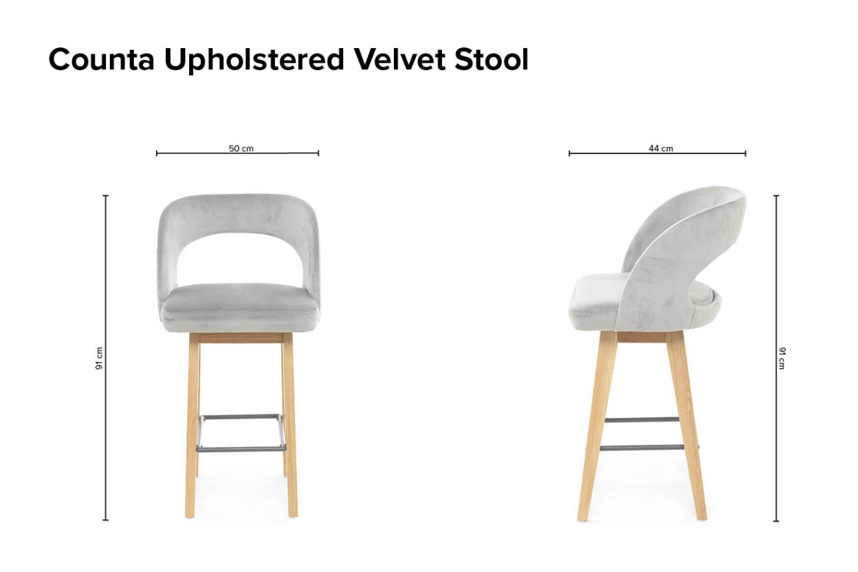 Counta Upholstered Velvet Stool Nxy Hl