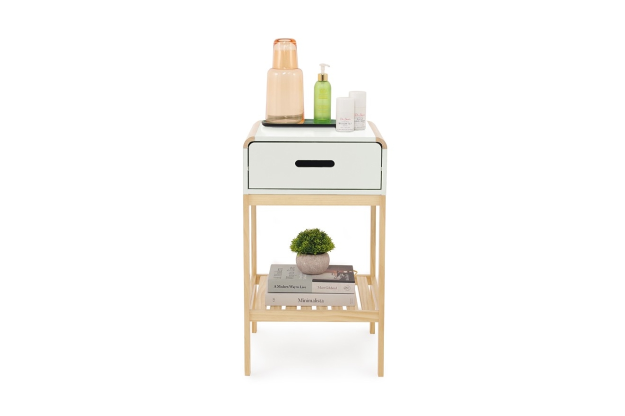 FC Hale Bedside Cabinet White