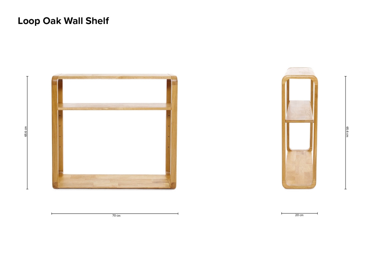 Loop Oak Wall Shelf