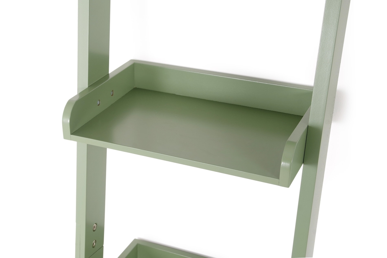 Narrow Ladder Shelves (Olive Green)