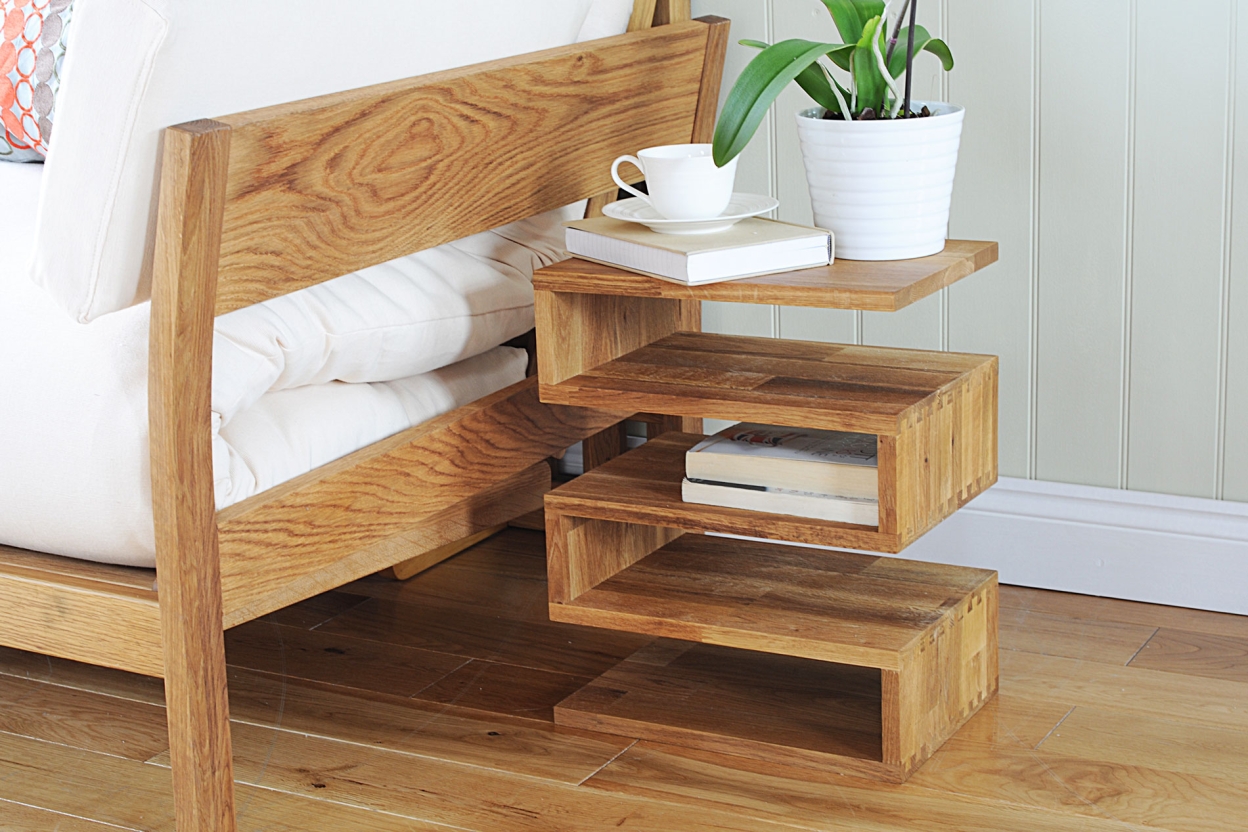 3 Tier Coffee Table Oak Large