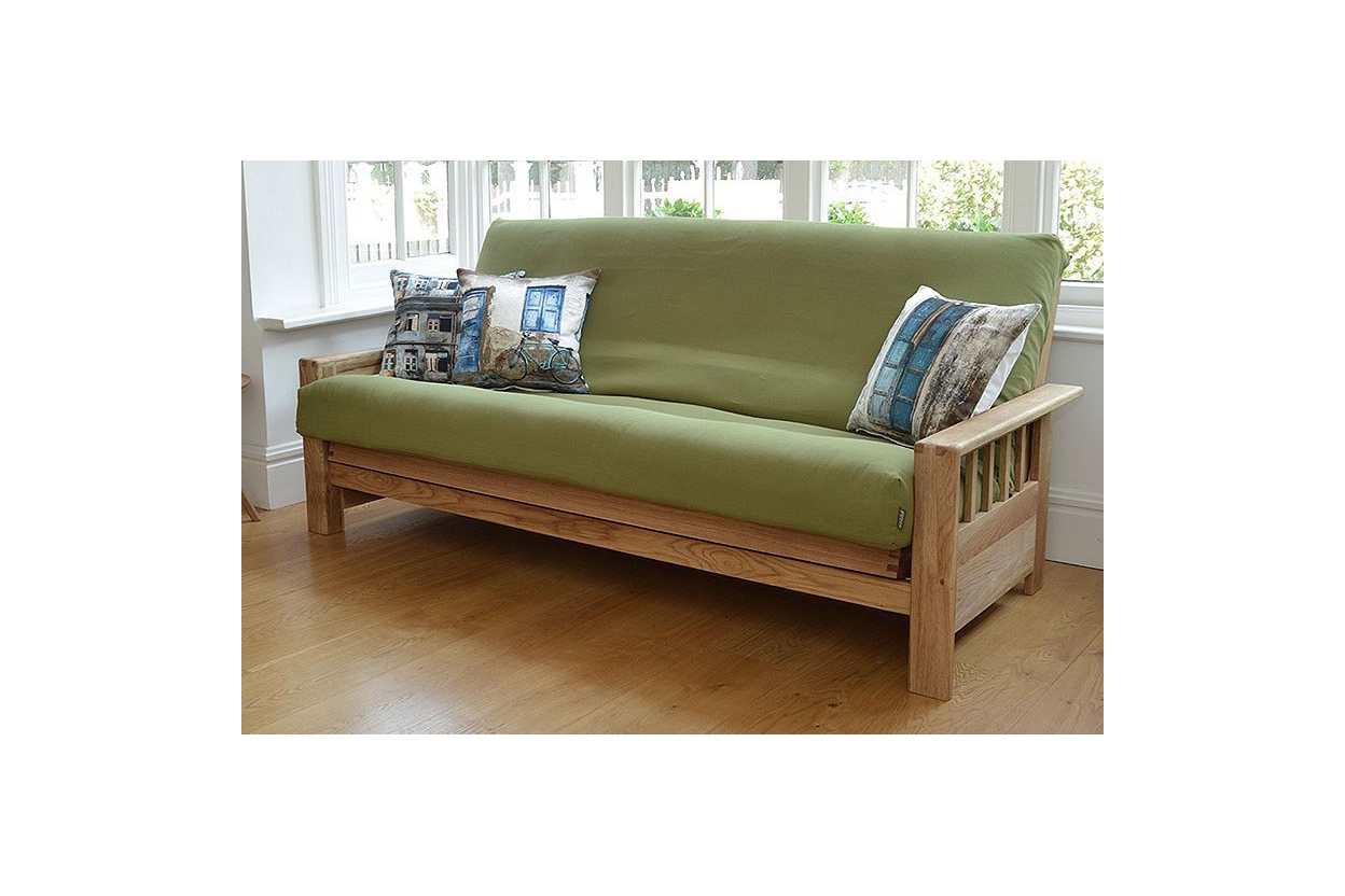 Vienna 3 Seater Oak Sofa Bed 9