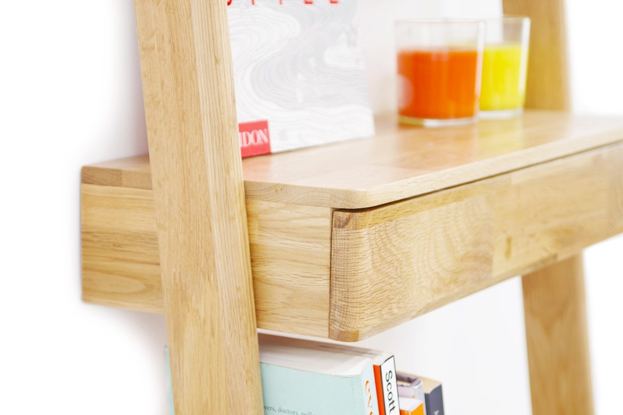 Oak Leaning Ladder Drawers