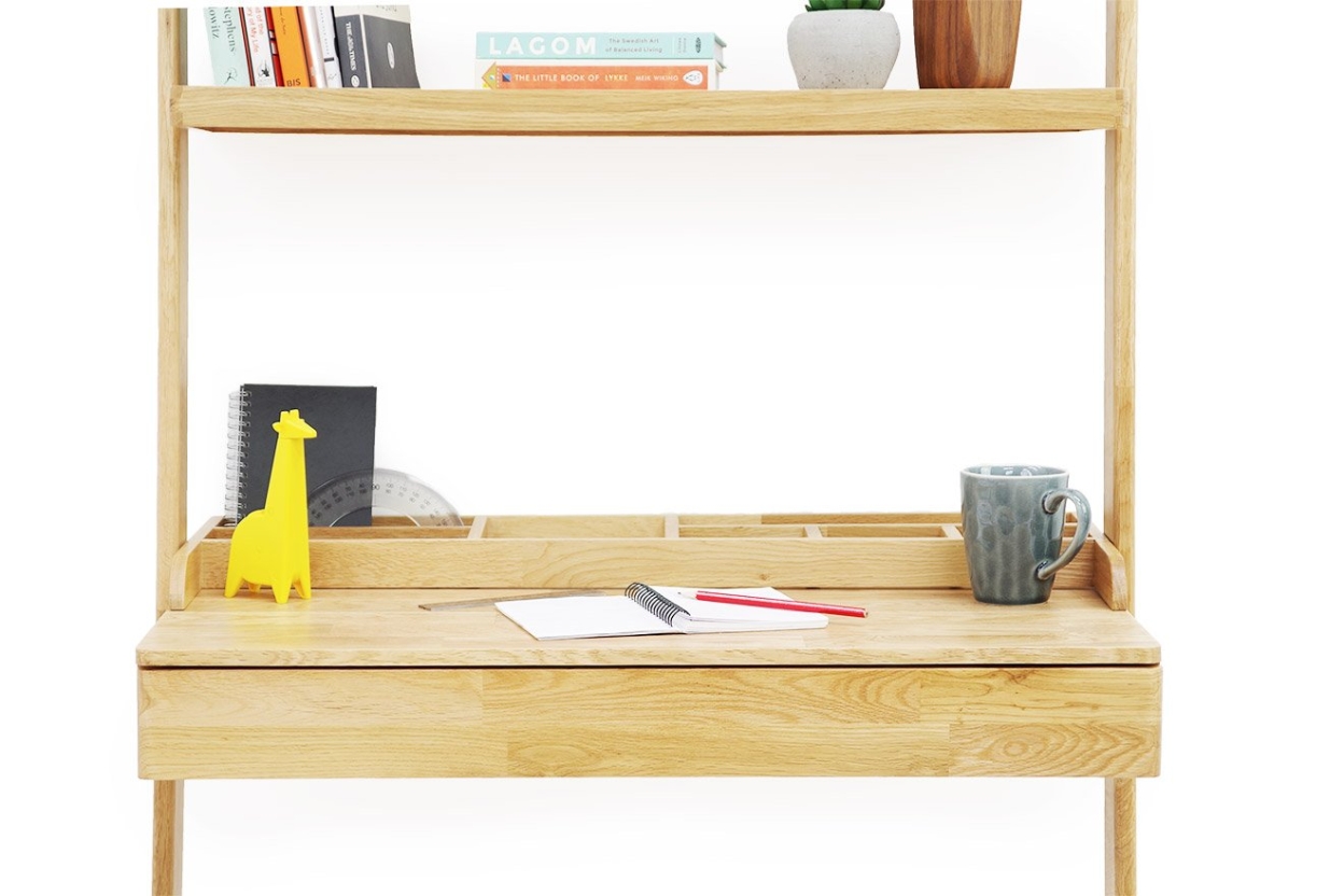 Oak Leaning Ladder Desk