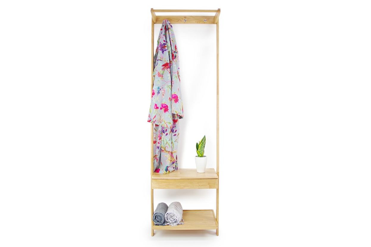 Oak Leaning Ladder Wardrobe 1