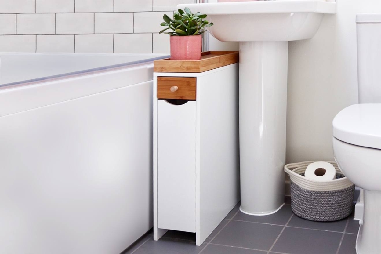 Storage Cabinet in Lydia's bathroom