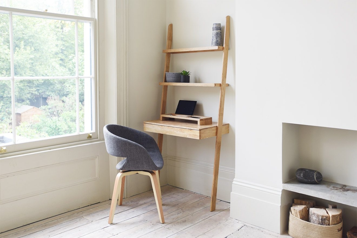 Oak Rounded Ladder Desk