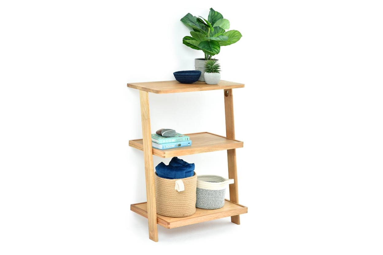 Oak Low Ladder Shelf And Desk