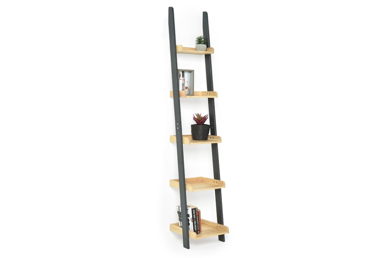 Rubberwood And Pine Cm Ladder Shelves