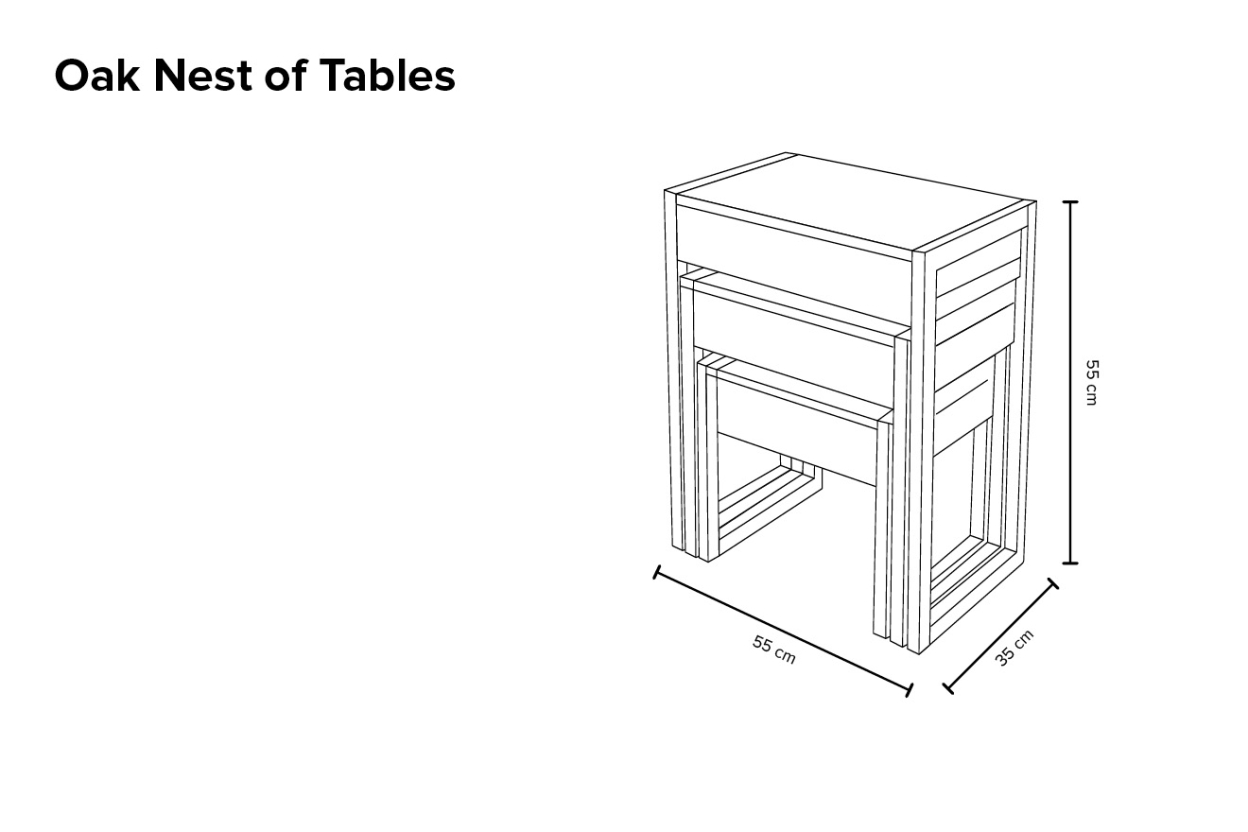 Oak Nest Of Table