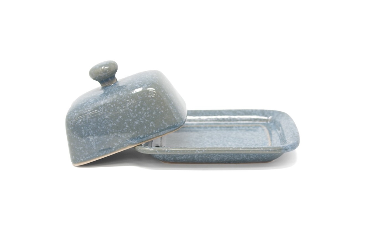 Reactive Glaze Mini Butter Dish Nordic Blue