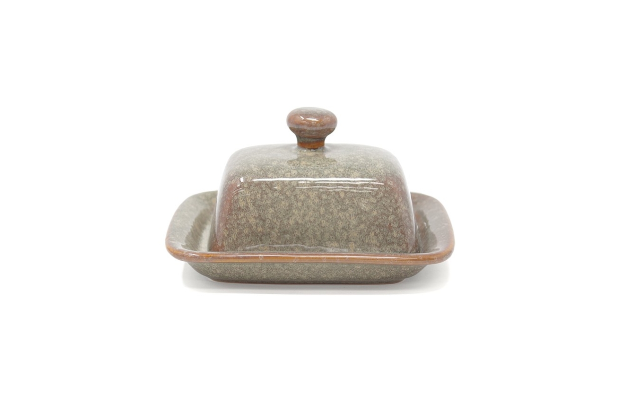 Reactive Glaze Mini Butter Dish Sage