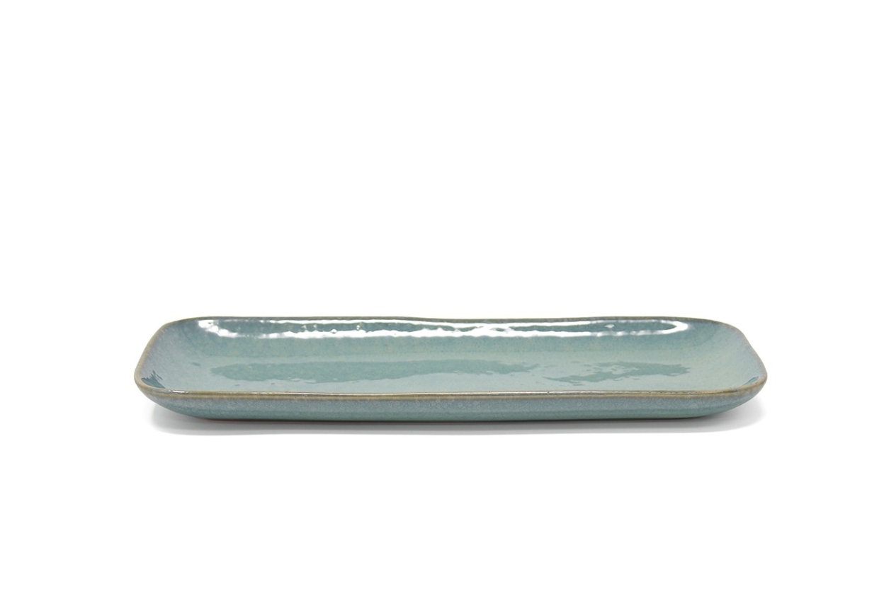 Reactive Glaze Nibbles Plate Lagoon