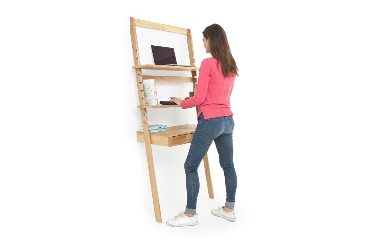 FC Oak Standing Ladder Desk