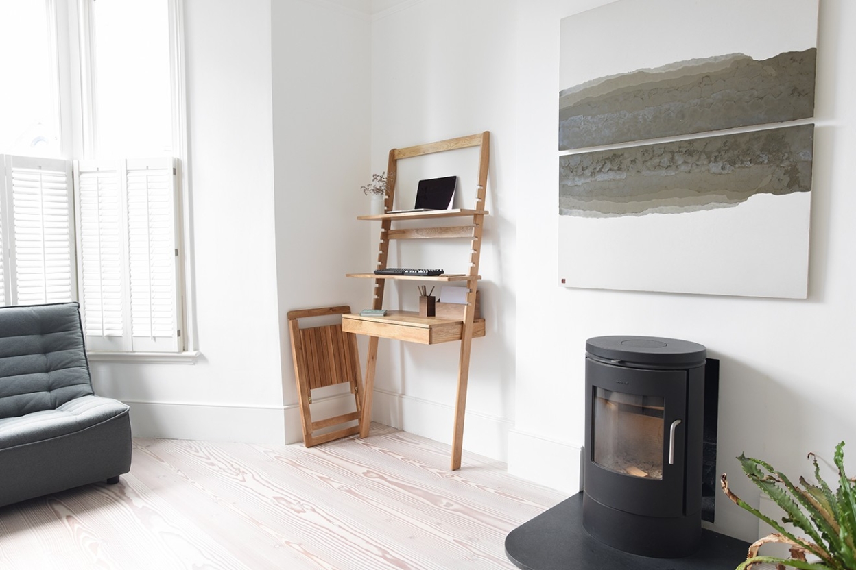 FC Oak Standing Ladder Desk