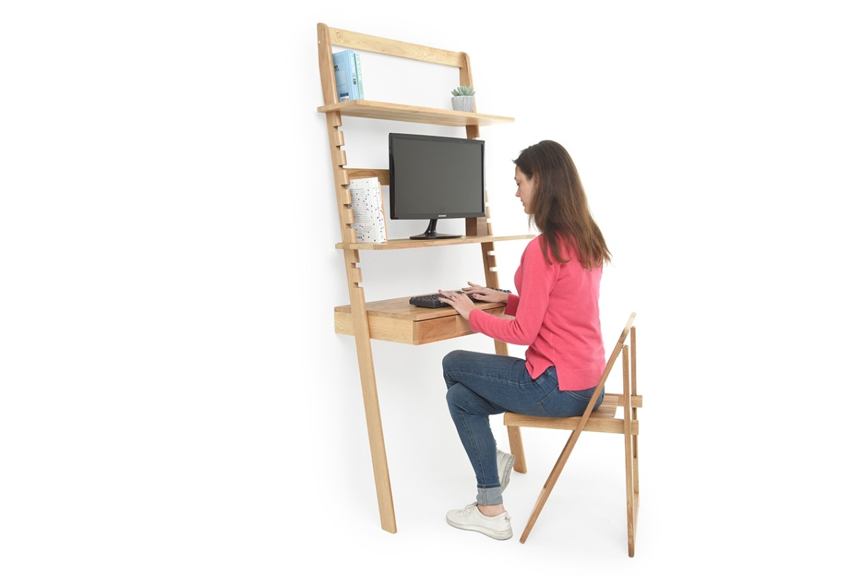 FC Oak Standing Ladder Desk