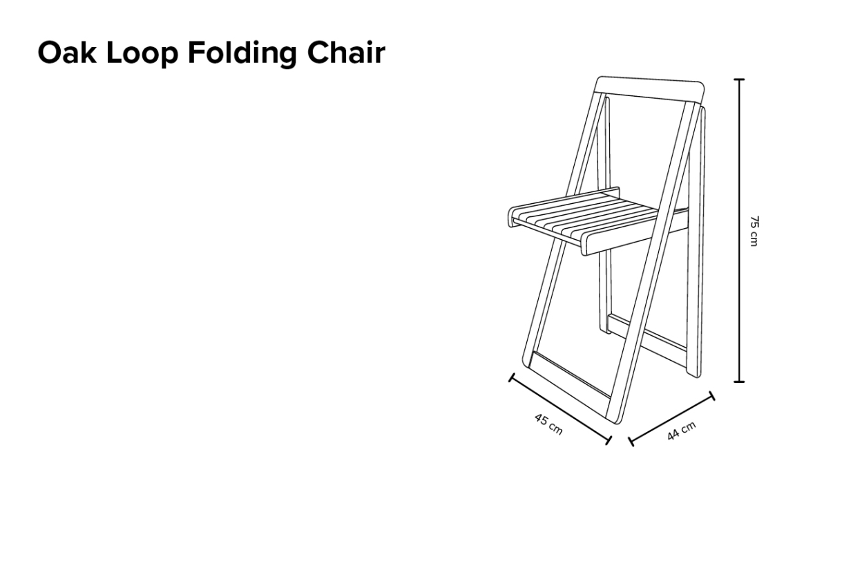 Oak Loop Folding Chair