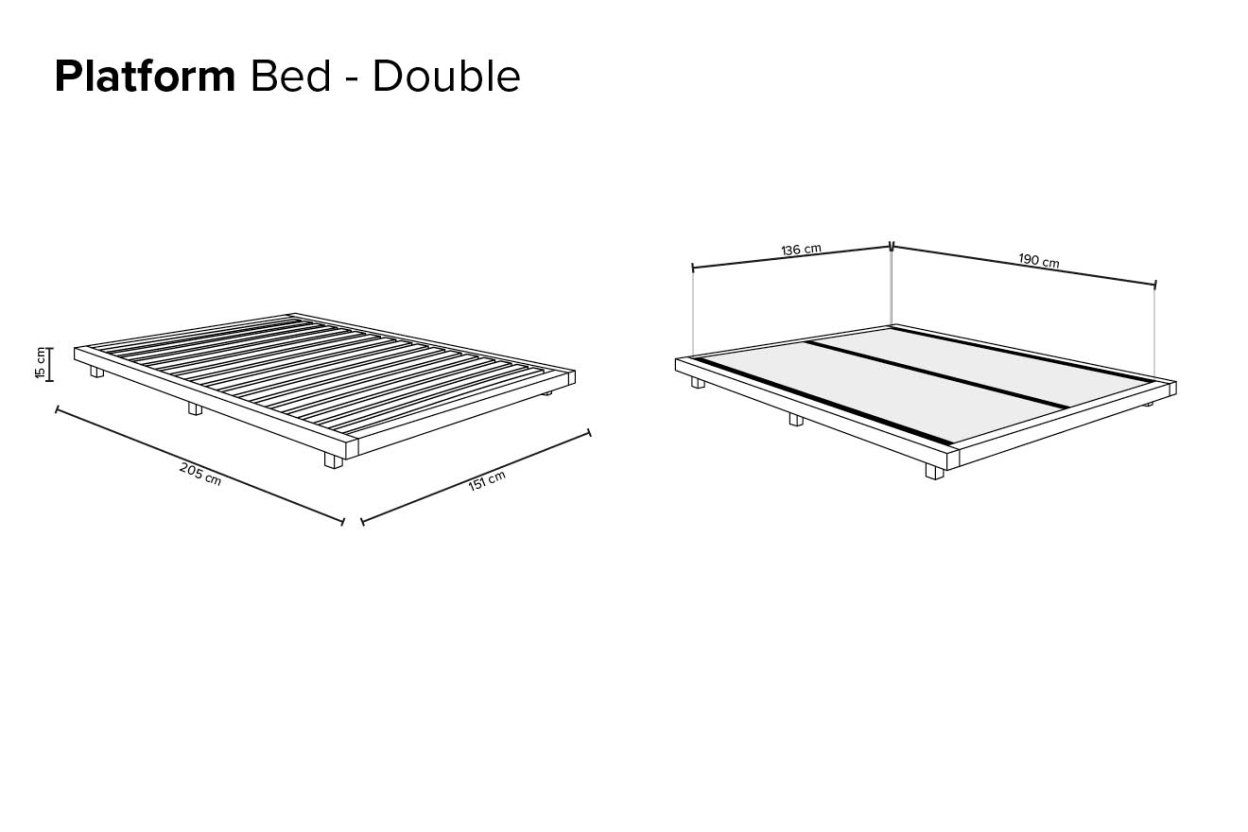 Platform Bed Double