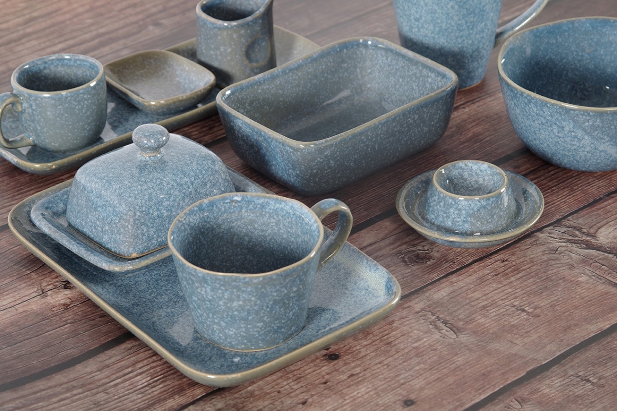 FC Reactive Glaze Breakfast Set Blue Ypr Ja