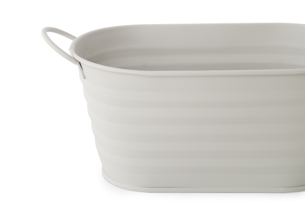 FC Metal Ridges Small Oval Tub Matt Grey