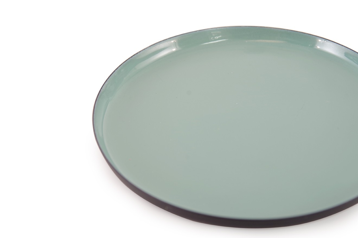 FC Round Enamel Coaster Fjord Blue