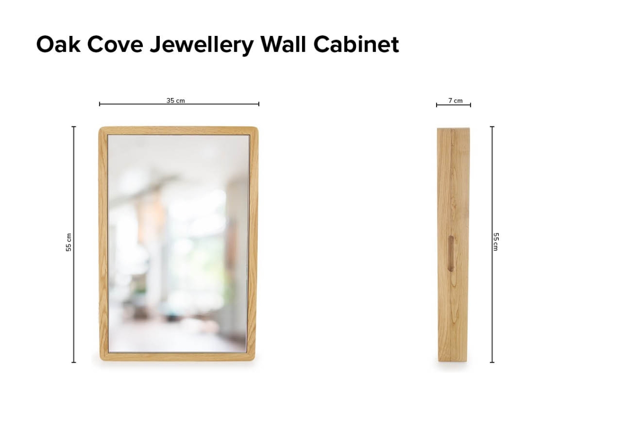 Oak Cove Jewellery Wall Cabinet