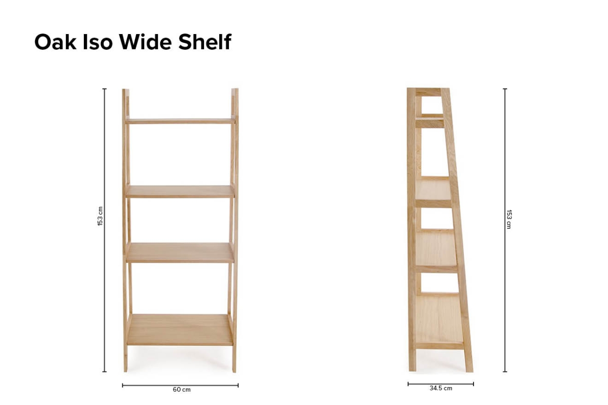 Oak Iso Wide Shelf