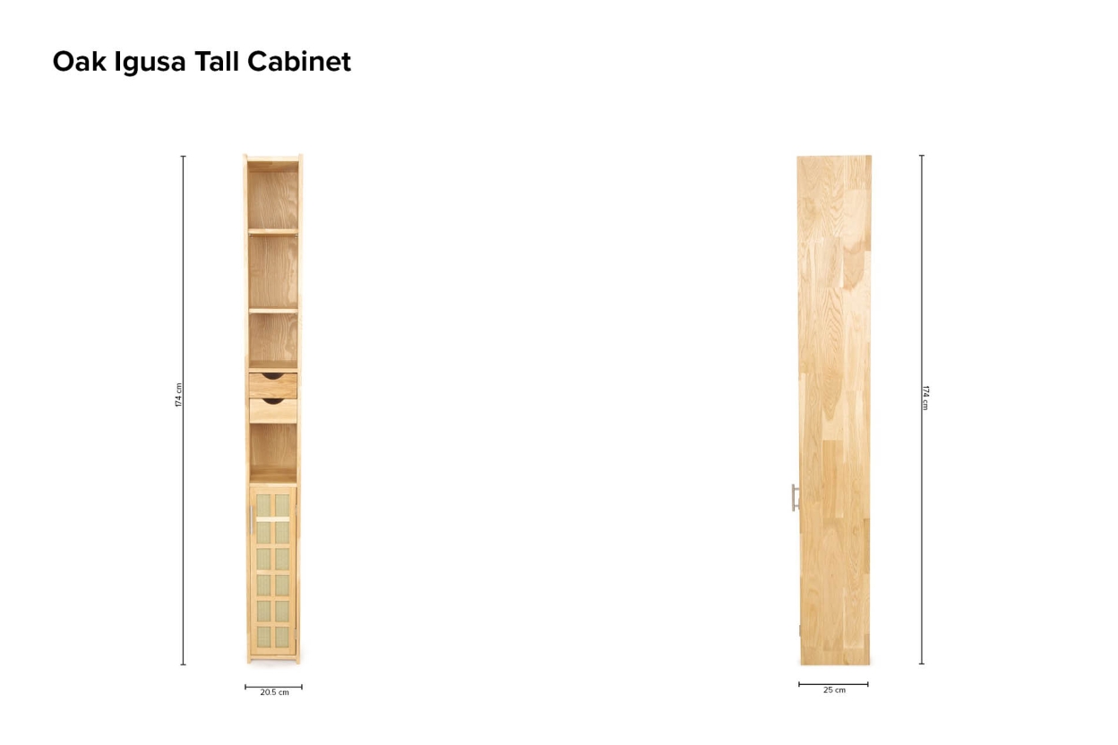 Oak Igusa Tall Cabinet