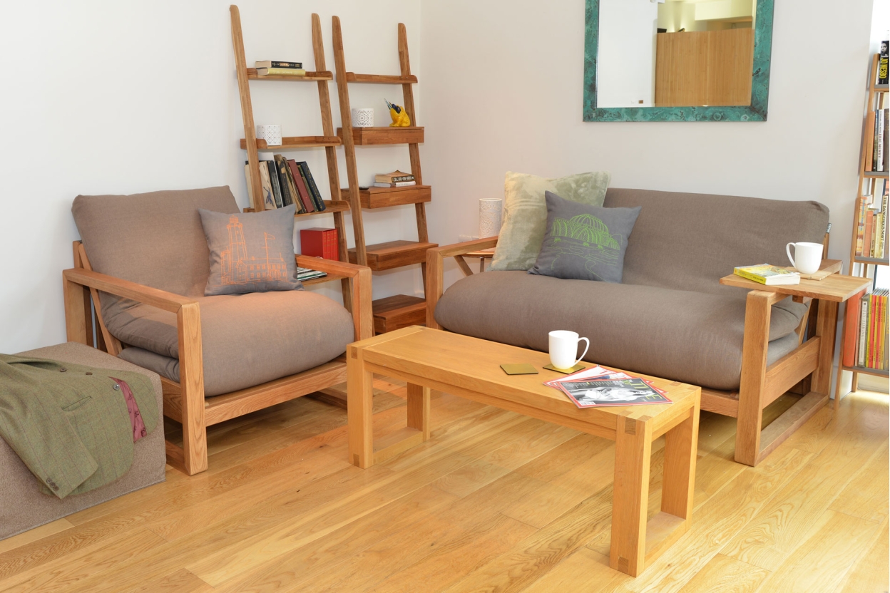 Oak Console Coffee Table