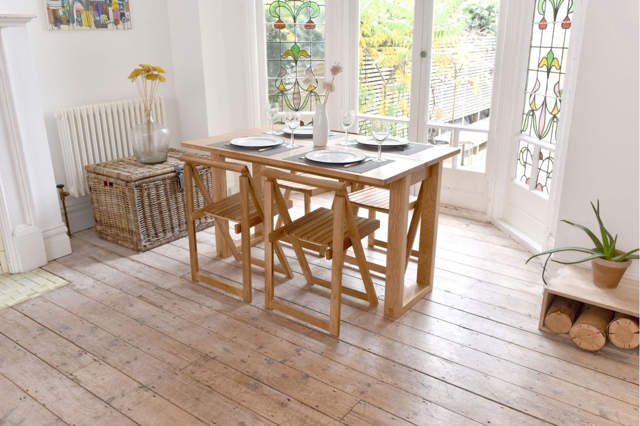 Oak Console Coffee Table