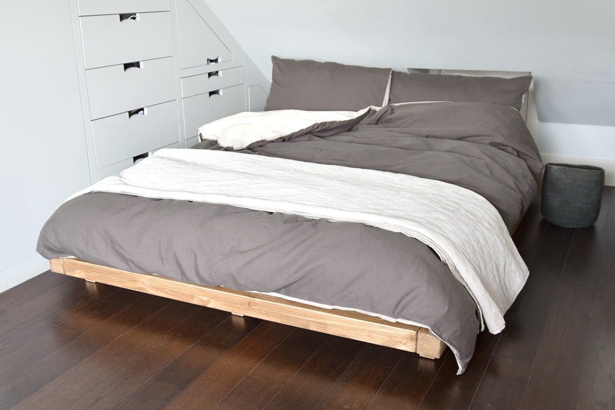 Platform Kingsize Bed Elm Finish