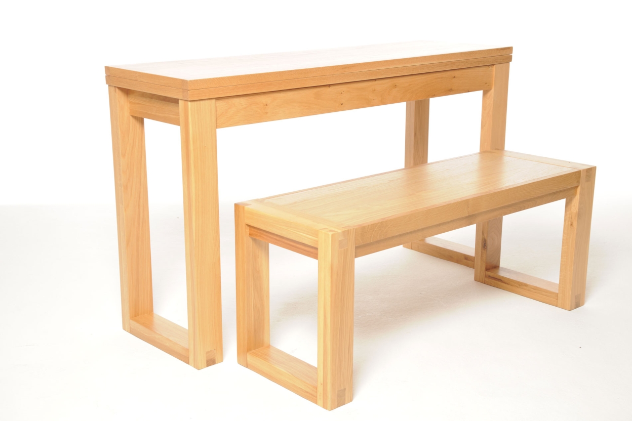 Oak Console Coffee Table