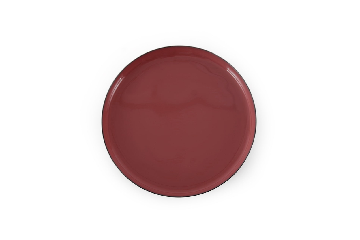 FC Round Enamel Coaster Acer Red