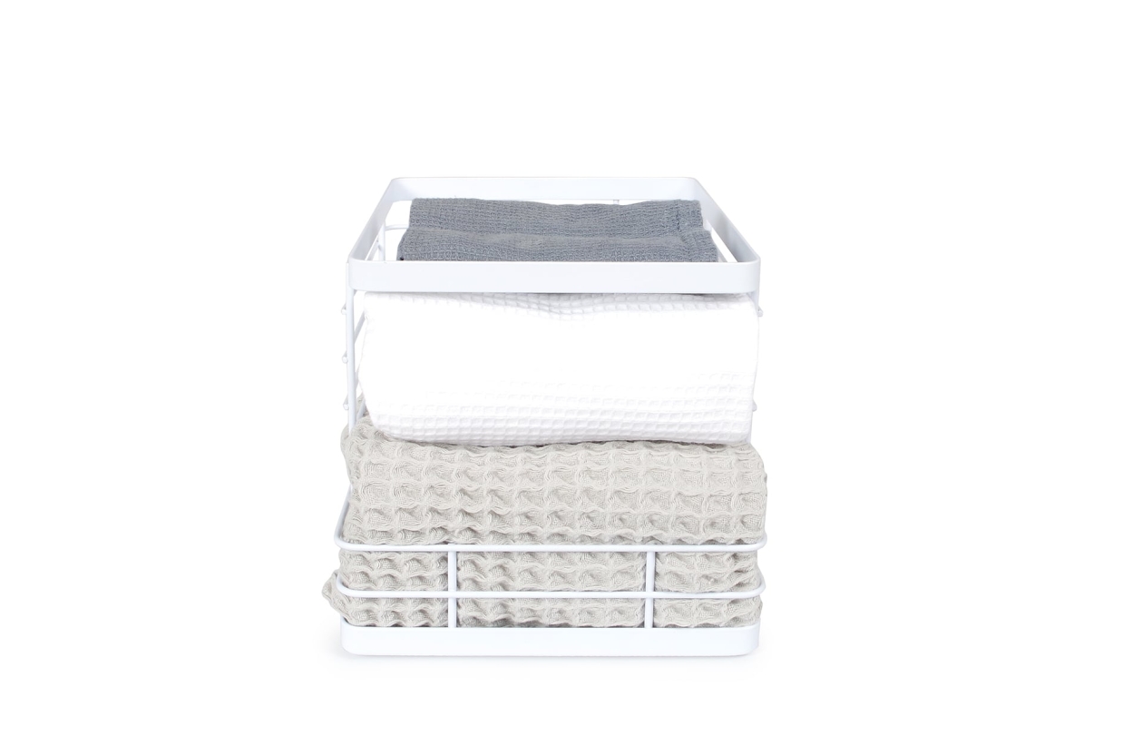 FC Stackable Pannier Wire Basket White