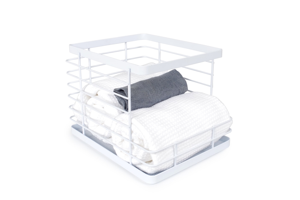 FC Stackable Pannier Wire Basket White