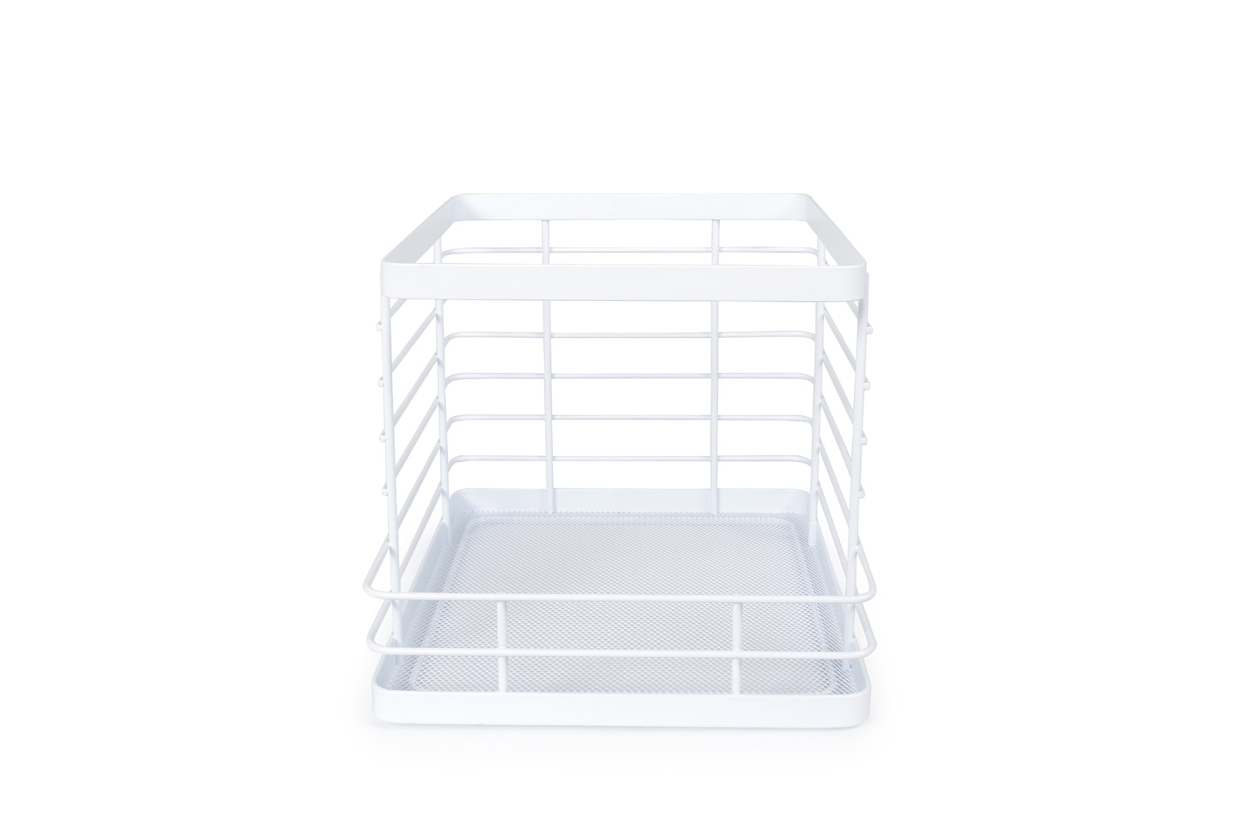 FC Stackable Pannier Wire Basket White